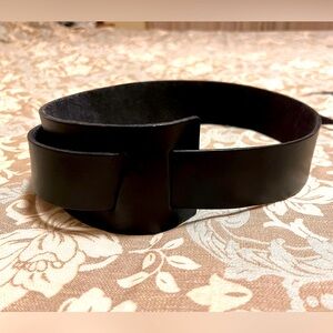 Black leather belt